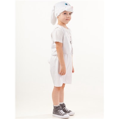 Карнавальный костюм «Заяц Ваня», жилет, шорты, шапка, размер 128-64