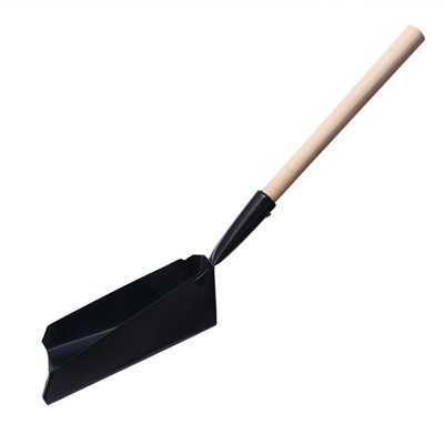 Совок хозяйственный, 17×17×6 см, металл, деревянный черенок 35 см, МИКС