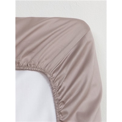 Простыня на резинке 2-спальная «Этель» Silver cloud, 160×200+25 см, мако-сатин