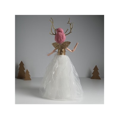 Интерьерная кукла текстильная «Принцесса леса в белом платье», 9.8×9.8×39.5 см