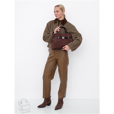 Сумка женская кожаная 91156MSS coffee Velina Fabbiano-Safenta