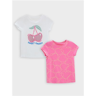 ФУТБОЛКА ДЛЯ ДЕВОЧЕК 2ШТ. 117892-2