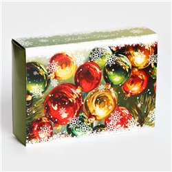 Коробка под 6 конфет «Елочные игрушки», 13.7×9.8×3.8 см