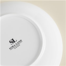 Тарелки глубокие SL Home «Каскарон», 700 мл, d=20 см, набор 2 шт., костяной фарфор, белые