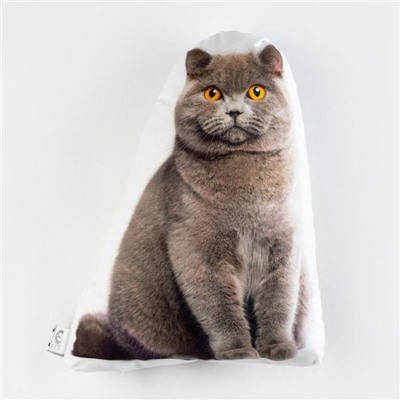 Подушка декоративная Этель «Кот» 33×40 см, велюр, 100% п/э