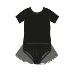 Боди трикотажное спортивного назначения для девочек