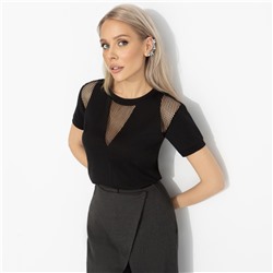 Футболка комбинированная с сеткой, Искра любви