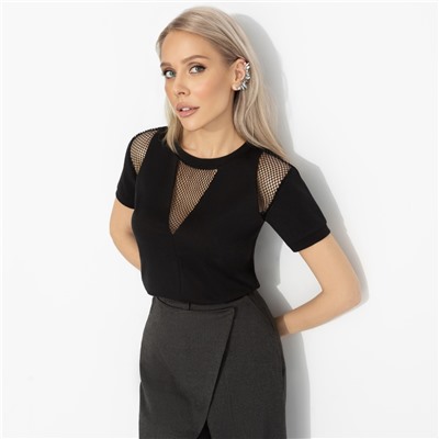 Футболка комбинированная с сеткой, Искра любви