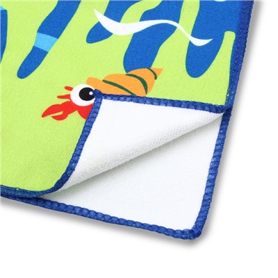 Полотенце - пончо детское махровое «Крошка Я. Акулы», 60×120 см, микрофибра