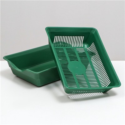 Туалет глубокий с сеткой 36×25×9 см, зеленый