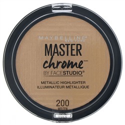 Maybelline, Master Chrome, хайлайтер с металлическим блеском, оттенок Molten Topaz 200, 6,7 г