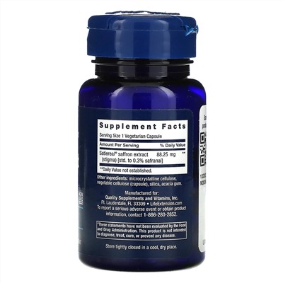 Life Extension, Optimized Saffron, 60 Vegetarian Capsules
