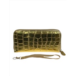 Женское портмоне из искусственной кожи, цвет  золото
