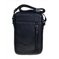 Сумка мужская из натуральной кожи, цвет черный