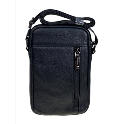 Сумка мужская из натуральной кожи, цвет черный