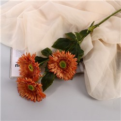 Цветы искусственные «Хризантема колор галант», 10×60 см, оранжевые