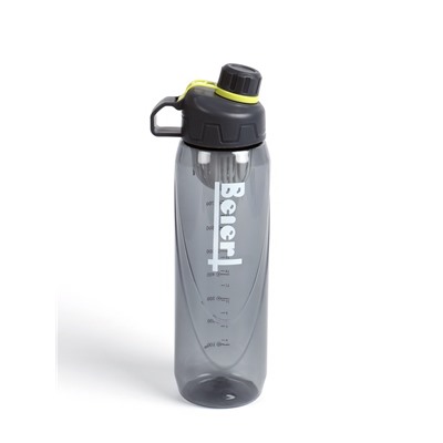 Бутылка для воды SPORT, 1 л, чёрная