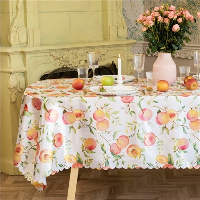 Скатерть «Доляна. Персики», 145×110 см, 100% п/э