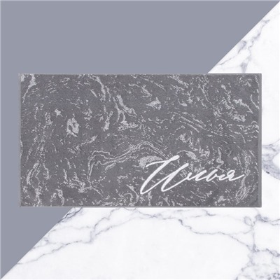 Полотенце махровое Этель «Илья», 50×90 см, 100% хлопок, 420 г/м², серое