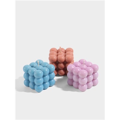 Свеча «Шарики 3 слоя», 6×6×6 см, соевый воск, МИКС