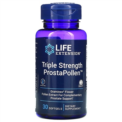 Life Extension, Triple Strength ProstaPollen, добавка для мужского здоровья с тройной силой, 30 капсул