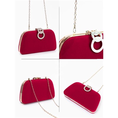 Сумка-клатч женская вечерняя на фермуаре, жёсткий корпус, с акцентной застёжкой, розовая