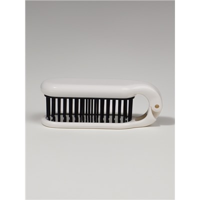 Расчёска массажная, складная, с зеркалом, 3×10 см, белая