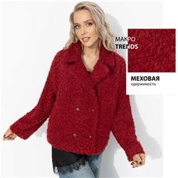 Полупальто из мягкого экомеха, Слишком заметна (красный закат)