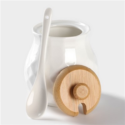 УЦЕНКА Набор для специй на дерев подставке 3 пред «Bella Tenero» солонка, перечница, сахарница