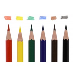 Карандаши пластиковые  6цв ЦКП06КР Creativiki