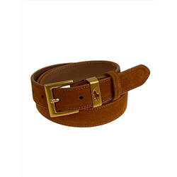 Ремень женский из натуральной замши, цвет рыжий