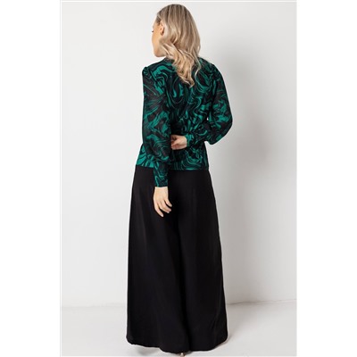 Блузка женская  7010/15/Бирюзовый, черный