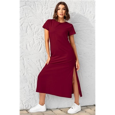 Однотонное женское платье-футболка Happyfox