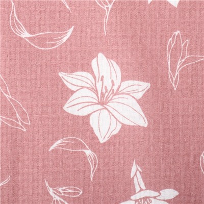 Простыня вафельная для бани «Лилия», 150×180 см, хлопок 100%, розовое