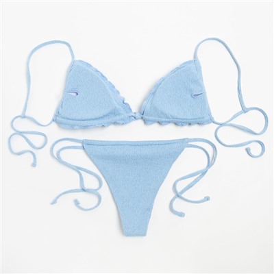 Купальник раздельный с завязками женский MINAKU, размер 48, синий