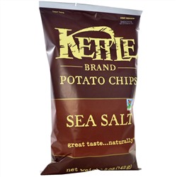 Kettle Foods, Картофельные чипсы, морская соль, 142 г (5 унций)