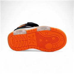 Кроссовки высокие демисезонные В7778-6 черно оранжевые