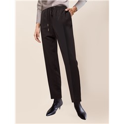 Брюки с поясом на резинке из поливискозы с эластаном