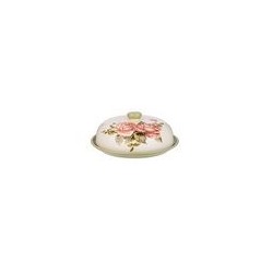 Блюдо для блинов с крышкой 23*10см КОРЕЙСКАЯ РОЗА керам. Agness подар.упак