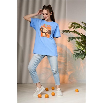 Футболка 8374 Чебурашка (Василек)