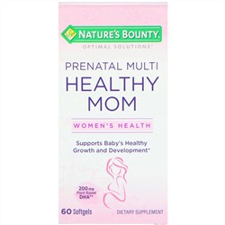 Nature's Bounty, Мультивитамины для здоровой мамы Optimal Solutions, 60 желатиновых капсул