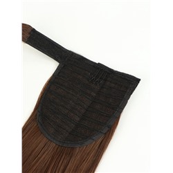 Хвост накладной, прямой волос, на резинке, 60 см, 100 г, омбре русый, блонд