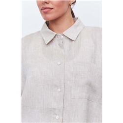 Рубашка короткая  S021_LBGE/Светло-бежевый