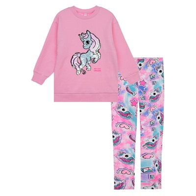 Комплект для девочки: толстовка, леггинсы