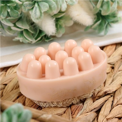 Мыло массажное с люффой «Ваниль» 100 г «Добропаровъ» бежевый