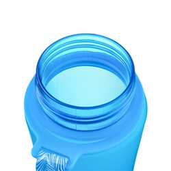 Бутылка для воды SPORT, 600 мл, с поильником, голубая