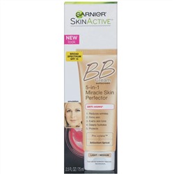Garnier, SkinActive, корректирующий BB-крем 5 в 1 «Волшебная кожа», антивозрастной, светлый/средний, 75 мл