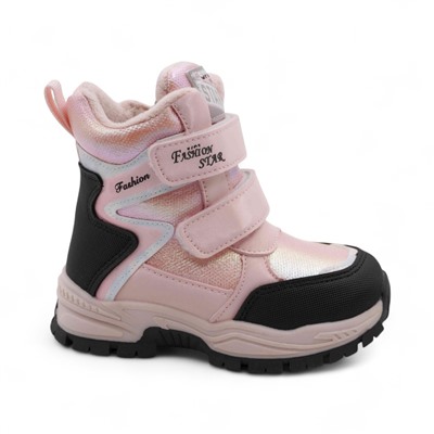 Ботинки мембранные на меху В6673-13 розовые