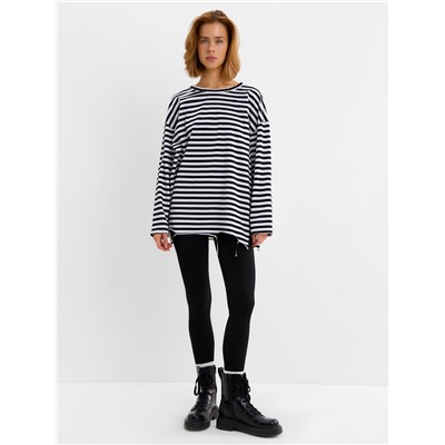 Лонгслив женский MINAKU: One Most Brand, принт широкая полоска, размер onesize