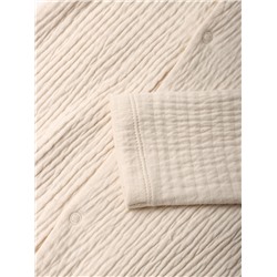 Комбинезон из жатой ткани Крошка Я, рост 62-68 см, молочный